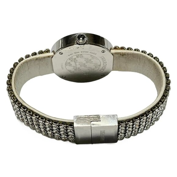 Auth SWAROVSKI Piazza Mini 1183490 Unconfirmed Silver Women's Wrist Watch - Picture 3 of 5